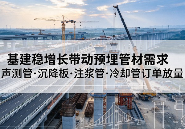 景谷基建稳增长带动预埋监测管材需求，声测管、沉降板、注浆管订单持续放量